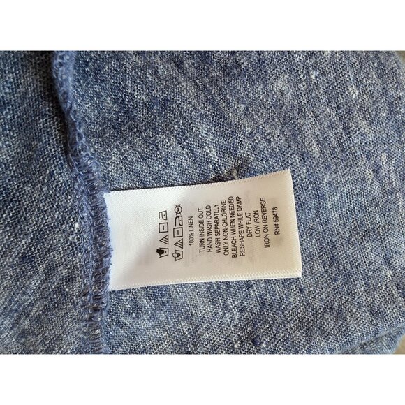 Sigrid Olsen Womens Sleeveless Knit Top  Blue Heather  Size XL  100% Linen - Picture 5 of 7